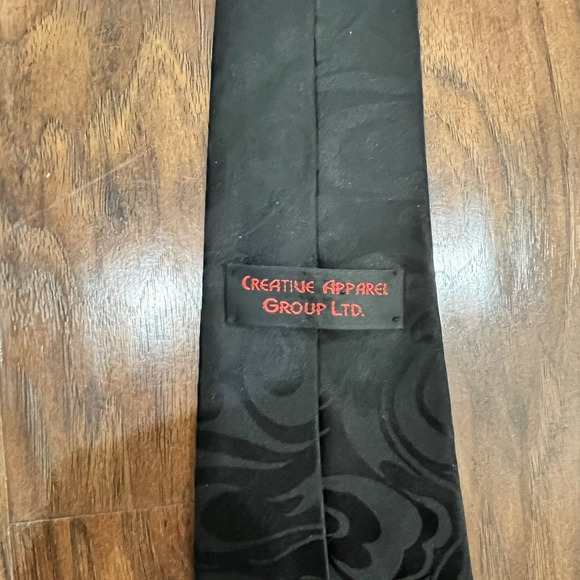 Vintage Christmas Necktie Black Christmas Tree big star - Picture 5 of 5